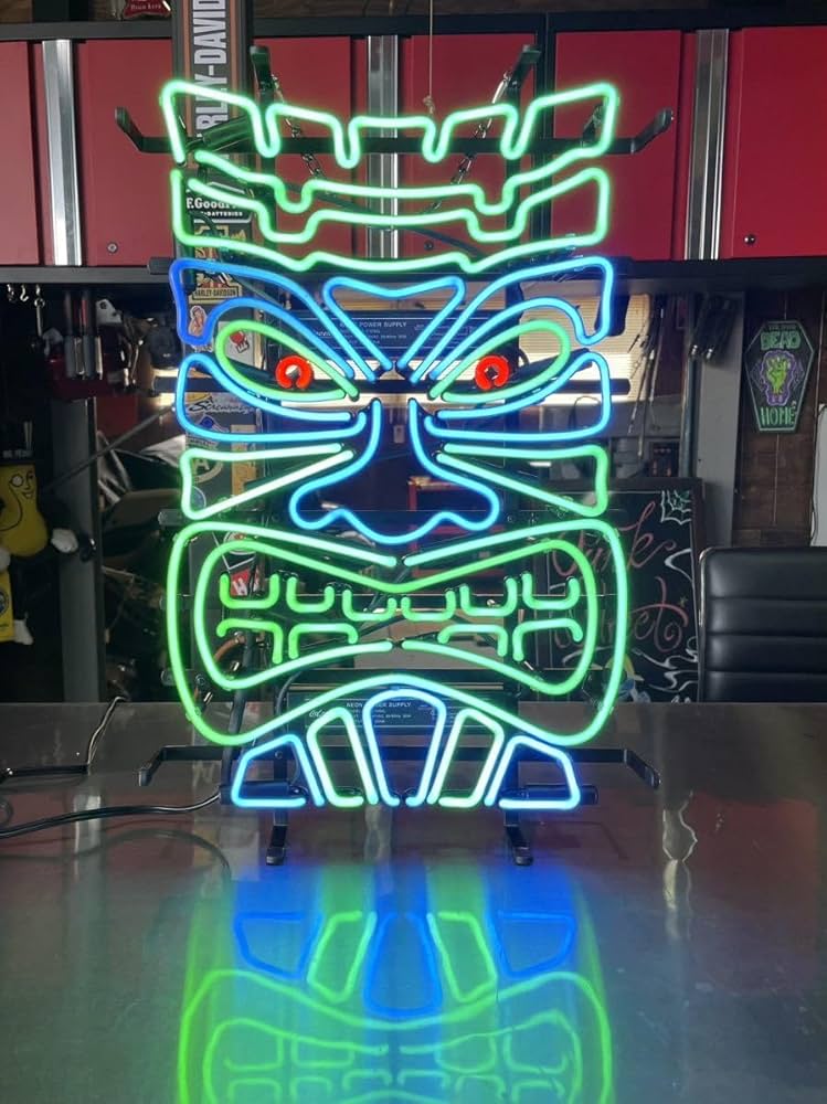 Amazon | ティキ ネオン 看板 TIKI BAR ハワイ ネオン管 ホット
